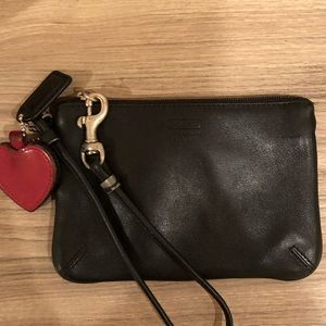 Authentic black Coach wristlet